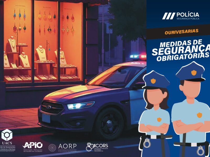PSP divulga medidas de segurança obrigatórias para ourivesarias